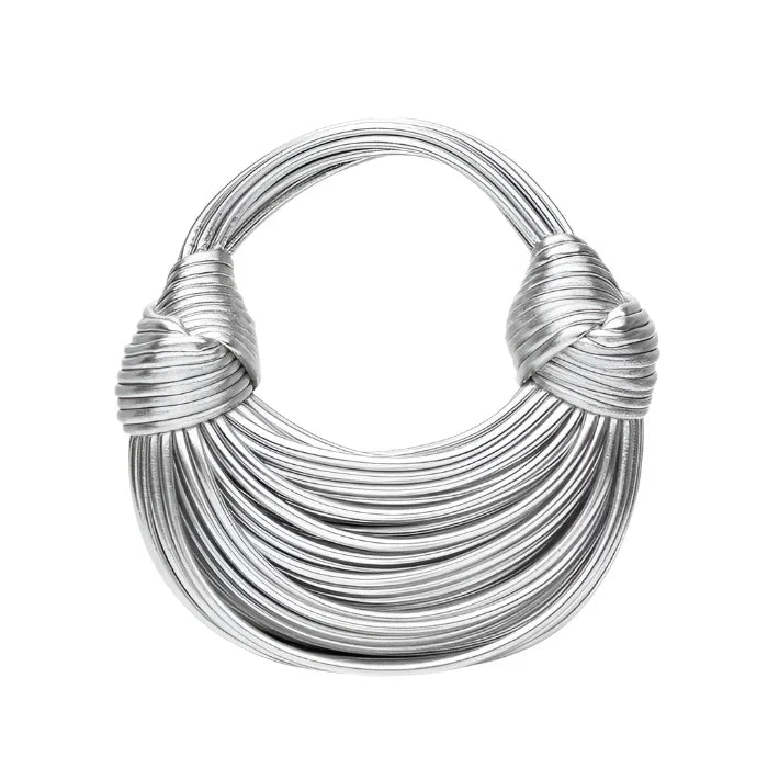 Fiorenza Roma Vegan Leather Evening Clutch Gold Silver